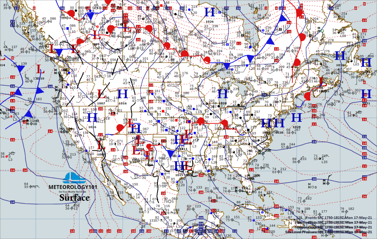 Surface & Upper Air Constant Pressure Charts Meteorology101