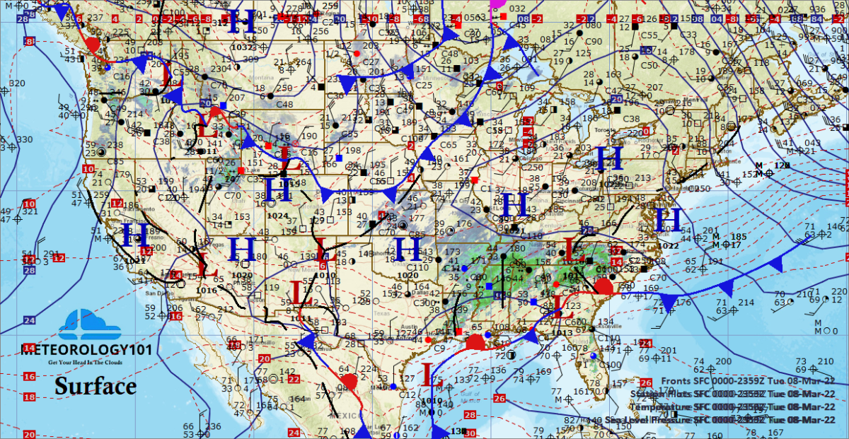 Surface & Upper Air Constant Pressure Charts – Meteorology101